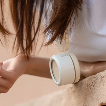 W8KC Taşınabilir Sevimli Melek Kanat Boyun Asılı Mini Hava Soğutucu Fan Küçük Kişisel Soğutma Fanı