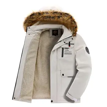 Erkekler Artı Boyutu Termal Giyim Parkas Adam erkek Sosyal Ceket Erkek Uzun kışlık ceketler Yeni Soğuk Parka Mont Aşağı Siper Elbise
