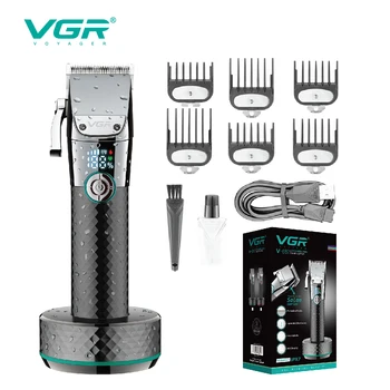 VGR Saç Düzeltici Profesyonel Saç Kesme Su Geçirmez Saç Kesme Makinesi Akülü Berber Şarj Edilebilir Ayarlanabilir Düzeltici V-682