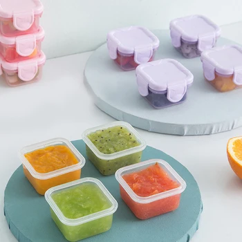 5 * 5 * 4cm Mini PP Koruma Kutusu Renkli Kalınlaşmış yiyecek kutusu Çok Fonksiyonlu Takı saklama kutusu Dayanıklı Mutfak Malzemeleri