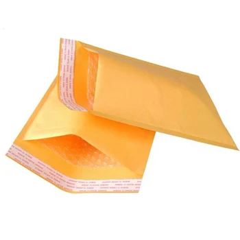 50 adet 130mm*130mm + 40mm Kaliteli Sarı Kraft Mailler Yastıklı Zarf Çanta Mutfak Depolama Paketi