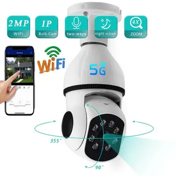 5G Wifi 1080P Gözetim Kamera Gece Görüş Tam Renkli Otomatik İnsan İzleme 4X Dijital Zoom Video Güvenlik Monitör Kamera