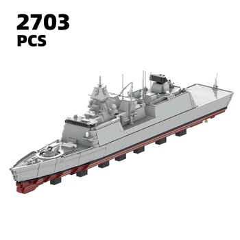 Askeri MOC HNLMS De Zeven Provinciën fırkateyn yapı taşı Savaş Gemisi kiti Donanma savaş gemisi modeli tuğla seti Silah cruiser araç