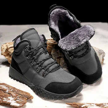 Erkekler yürüyüş ayakkabıları Sonbahar Kış Su Geçirmez yarım çizmeler Açık Trekking Yürüyüş Tırmanma spor ayakkabı Erkek Sneakers Boyutu 38-48