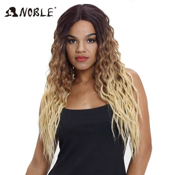 Asil Saç Peruk Siyah Kadınlar İçin Sentetik Dantel ön peruk 28 İnç Uzun Kıvırcık Saç Sarışın Ombre Saç Peruk Sentetik Dantel ön peruk