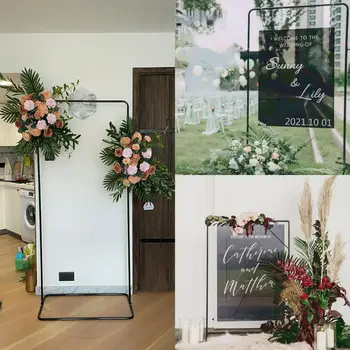 Düğün Göstergesi Kemer Parti Masa Centerpiece Çiçek Vazo Sahne Arka Plan hoş geldin yazısı Asılı Raf Çiçek Balonlar Raf