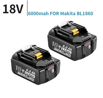 makita 18V 6000mAh için 6.0 Ah Şarj Edilebilir Güç Araçları Pil İle LED lityum-iyon yedek pil LXT BL1860B BL1860 BL1850 BL1830