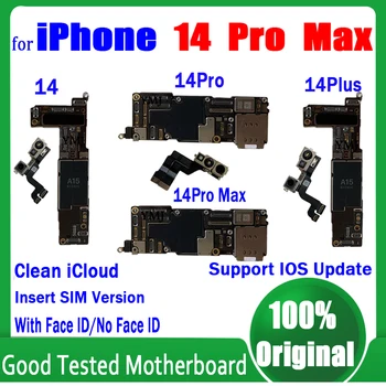 Orijinal Unlocked Hiçbir KİMLİK Hesabı iPhone 14 Pro Max 14 Artı Anakart 128GB 256GB Anakart Desteği Güncelleme Tam Test Plaka