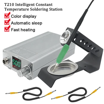 T210 Lehimleme İstasyonu OLED Dijital Ayar Otomatik Uyku 1s-1.5 s Hızlı ısıtma JBC 210 Mikro Elektronik Tamir Kaynak Araçları