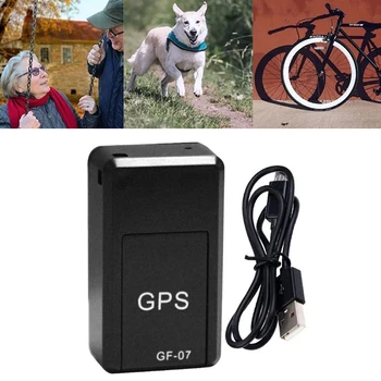 GF-07 Manyetik araba takip cihazı GPS Pozisyoner Mini Gerçek Zamanlı İzleme Mıknatıs Adsorpsiyon Bulucu SIM Ekler Mesaj Evcil Anti-kayıp