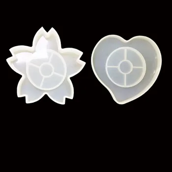 1 ADET Kiraz Çiçekleri Ve Kalp Şekli silikon kalıp DIY UV Reçine Epoksi Kalıp Dekorasyon Şekerleme Aracı Pişirme Kapları Takı Kalıp