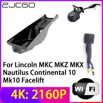 ZJCGO 4K 2160P Çizgi Kam araba dvr'ı kamera kaydedici Wifi Gece Görüş Lincoln MKC için MKZ MKX Nautilus Continental 10 Mk10 Facelift