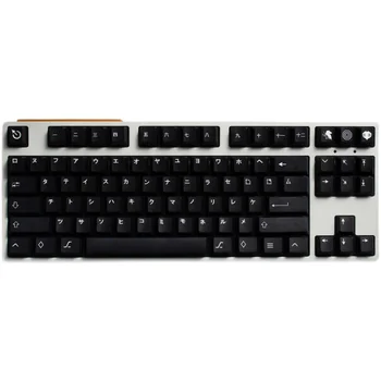GMK WoB KATAKANA Keycaps Mekanik Klavye için Siyah Renk PBT Boya Alt 130 Anahtar Kiraz Profili Özelleştirmek GK61 Anne Pro 2 Oyun PC