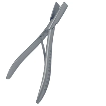1 ADET 7 inç Düz dişler Gümüş Paslanmaz çelik Kelepçe Saç Uzatma Pense pürüzsüz oluklu keratinli postiş Araçları