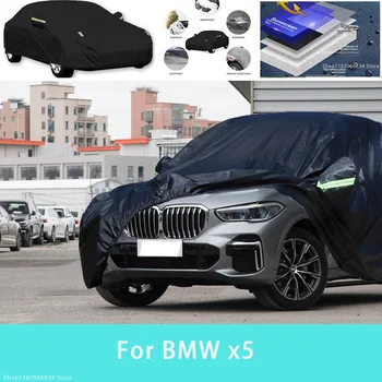 BMW için x5 Açık Koruma Tam Araba Kapakları Kar Örtüsü Güneşlik Su Geçirmez Toz Geçirmez Dış Araba aksesuarları