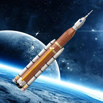 MOC Orta SLS Artemis Roket Araç Yapı Taşları 1 Uzay Aracı Uzay Fırlatma Sistemi oyuncak taşıyıcılar Çocuk Doğum Günü Hediyeleri İçin