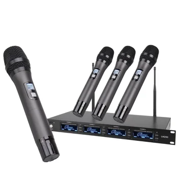 Debra Ses U4200 profesyonel kablosuz el mikrofonu sistemi çıkışı KTV karaoke Canlı konuşma şarkı