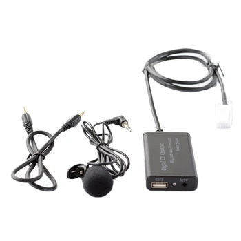 USB AUX Bluetooth Araç Dijital Müzik CD Değiştirici Adaptörü Toyota için (6+6) Pin Camry Corolla RAV4 Yaris