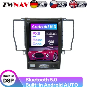 Carplay DSP Android 9.0 PX6 Dikey Tesla Radyo Ekran Araba Multimedya Oynatıcı Stereo GPS Navigasyon Toyota Crown 2012 +İçin