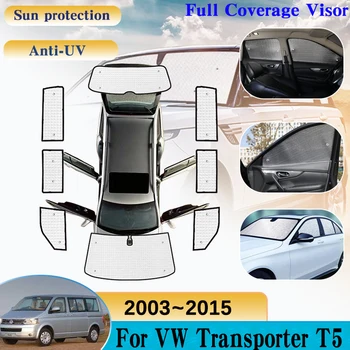 Volkswagen VW Transporter için T5 Caravelle Multivan Doubleback SWB 2003 ~ 2015 Araba Pencere Siperliği Cam Güneş Koruma Güneşlik