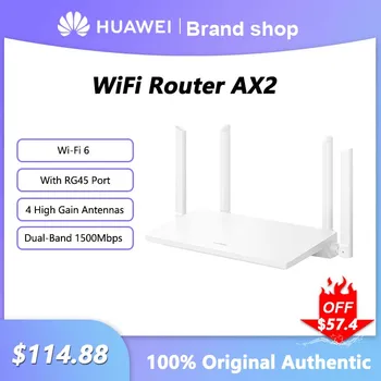 Orijinal Huawei AX2 WS7001 Kablosuz Yönlendirici Wi-Fi 6 2.4 G 5GHz 4 Amplifikatörler Ağ Örgü Ebeveyn Kontrolü Yönlendirici