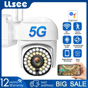 LLSEE 5G 3MP WİFİ kablosuz ip kamera açık su geçirmez gece görüş Icctv CCTV gözetim kamera insan vücudu algılama