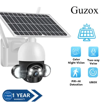 4G güneş panelı Güvenlik Kamera için 4MP 2K WiFi Kablosuz Güneş Kamera Açık CCTV Video gözetim kameraları