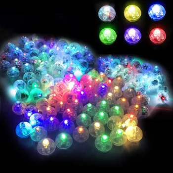 LED balon lamba Mini Yuvarlak top lamba Ultralight Renkli Şeker Flaş Gece Lambası 10 ~ 100 ADET Noel Düğün Doğum Günü Dekor