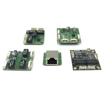 Mini PCB anahtar modülü PCB OEM modülü mini boyutu 3/4/5 Port Ağ Anahtarları PCB kartı mini ethernet anahtar modülü 10/100Mbps