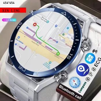 2023 Yeni NFC İzle EKG PPG Bluetooth Çağrı erkek saatler GPS Hareket Parça Kan Oksijen İzleme smartwatch xiaomi