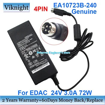 Orijinal EA10723B-240 AC Adaptör 24V 3.0 A 72W Şarj Cihazı EDAC Güç Kaynağı 150600200 33120721017 C3 4pin