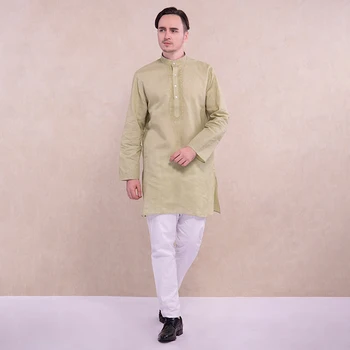 Hint Geleneksel Giyim Erkekler için Setleri Kurtis 2 Renk Bluz ve Pantolon Pakistan Hindu Kurti Kostüm Erkek Hindistan Kurta