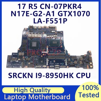 CN-07PKR4 07PKR4 7PKR4 Anakart DELL 17 R5 Laptop Anakart SRCKN ı9-8950HK CPU GTX1070 LA-F551P %100 % Tam Test TAMAM