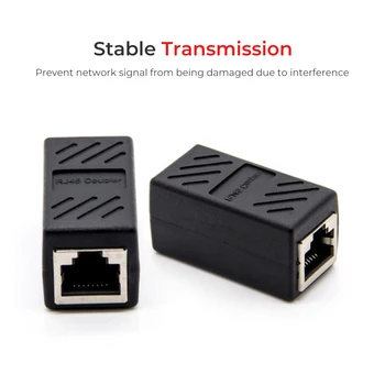 Dişi Dişi ağ bağlantısı RJ45 konektörü Ağ genişletici Ethernet Kabel RJ45 genişletici adaptörü Gigabit arayüzü