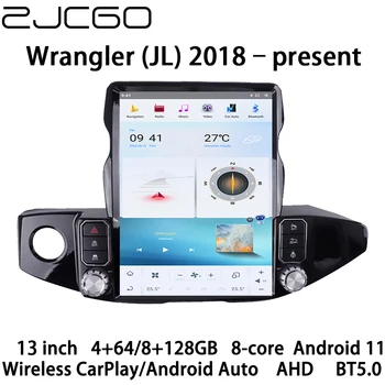 ZJCGO Araba Multimedya Oynatıcı Stereo GPS Radyo Navigasyon Android 11 Tesla Ekran Jeep Wrangler JL 2018 2019 2020 2021 2022