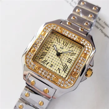 Altın Orijinal Marka Saatler Erkekler için Elmas Kaliteli Çok Fonksiyonlu Kuvars Otomatik Tarih Chronograph Lüks Sıcak Satış AAA Saatler