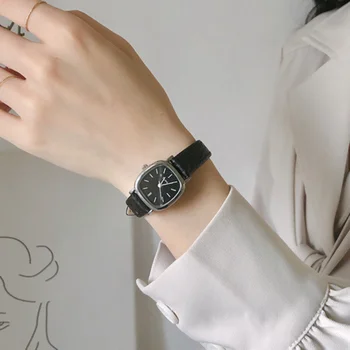 Kadın Basit Vintage Saatler Kadınlar için Arama Kol Saati Deri Kayış kol saati Yüksek Kalite Bayanlar Casual Bilezik Saatler