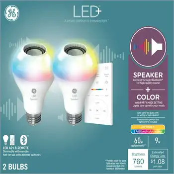 LED + Renkli Hoparlör LED ampuller ile bluetooth hoparlör, A21 Ampuller, 9 Watt, 2pk Mantar Kağıt fenerler Lamba masa La