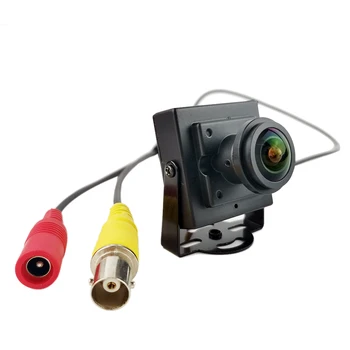 HD 5MP 1.7 mm Lens Geniş Açı Analog Kamera 1000TVL CMOS Kablolu Mini Kutu Mikro CVBS CCTV Güvenlik Kamera ile Metal Gövde