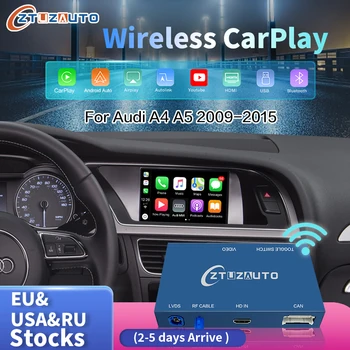 Kablosuz Apple CarPlay Android Otomatik Arayüzü Audi A4 A5 2009-2015, AirPlay Ayna Bağlantı Youtube Araba Oynatma Fonksiyonları