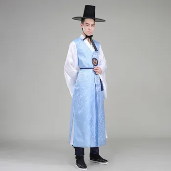 Ipek Ortodoks Kore Geleneksel Kostüm Erkekler Kore Kraliyet Düğün Kostüm Saten Erkek Hanbok Kore Kostüm Etnik Giyim 18